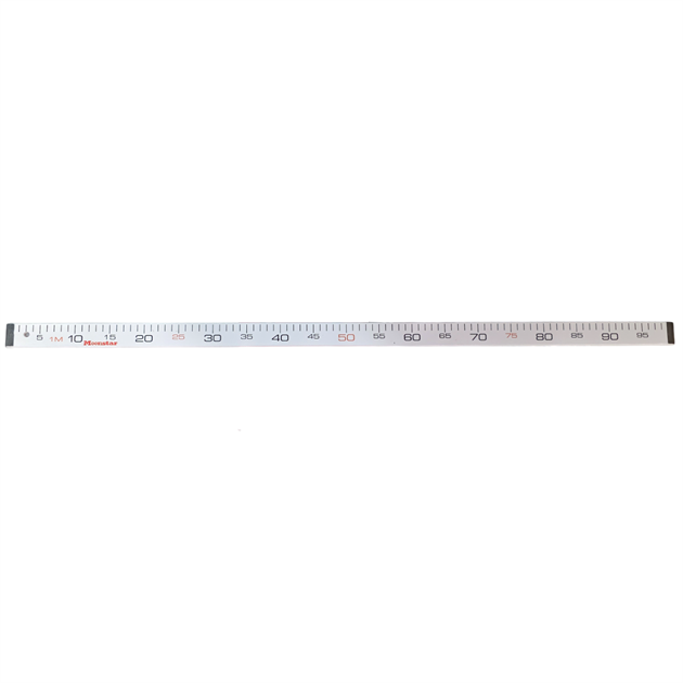 Ahşap Manifatura Cetveli Paslanmaz Demirli 1 Metre (100cm) Beyaz (Ağaç) görseli 3