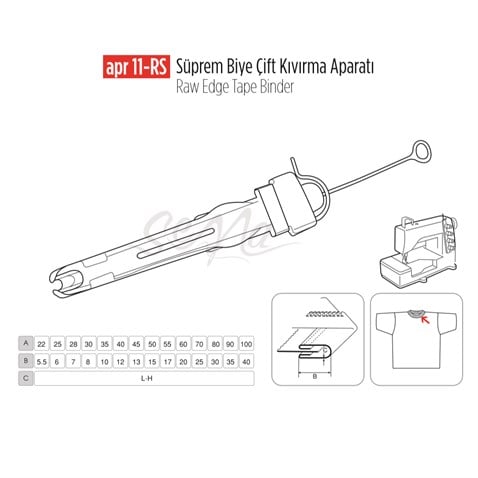 Biye Tek Kıvırma Apara 35x13mm / APR 6-R görseli 2