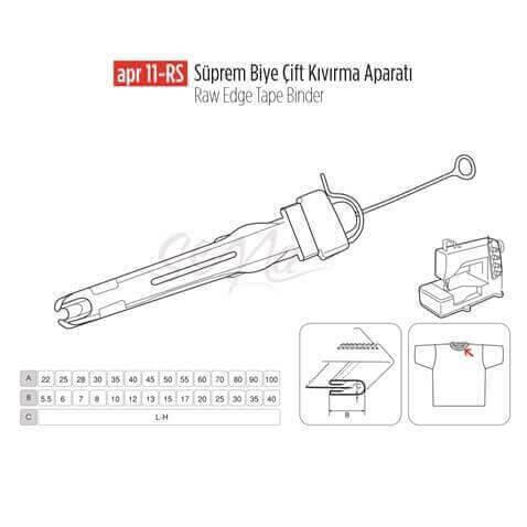 Biye Tek Kıvırma Apara 35x13mm / APR 6-R görseli 3