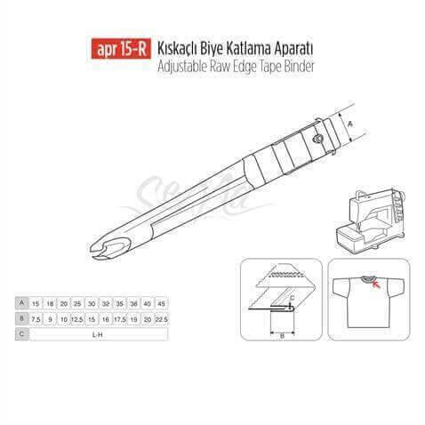 Kıskaçlı Biye Aparatı 20x10mm / APR 15-R görseli 3