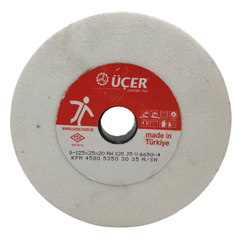 Hızar Makinesi İçi Çukur Bileme(Zımpara) Taşı 125X25X20-70X14 görseli 2