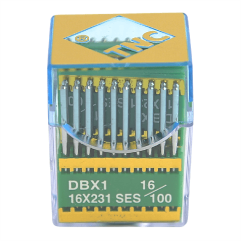 Düz Makine İnce Dip Yanmaz Dikiş İğnesi / DBX1 SES PVD 16/100 100ADET görseli 2