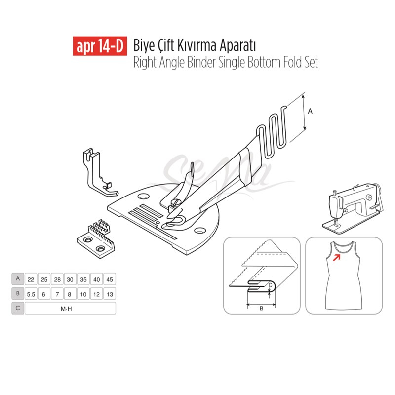 Biye Çift Kıvırma Apara 25x6mm / APR 14-D