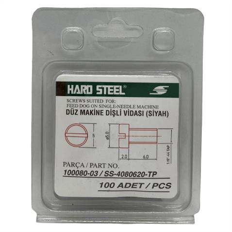 Düz Makine Dişli Vidası Siyah / 100080-003 100ADET görseli 3