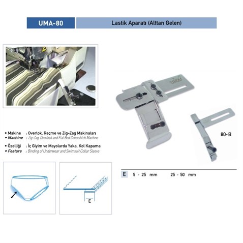 Alttan Gelen Lastik Aparat Sabit 5mm / UMA-80 görseli 3