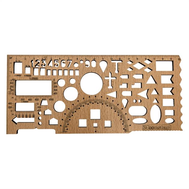 Çok Amaçlı Geometrik Çizim Cetveli 20cm görseli 3