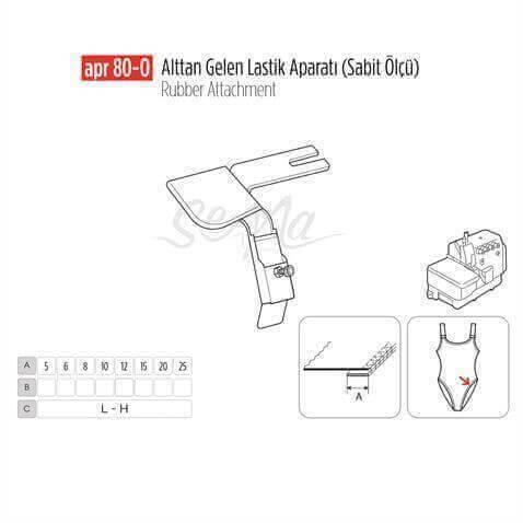 Alttan Gelen Lastik Reçme Bağlantılı Aparat Ayarlı 30mm / APR 80-0 görseli 3
