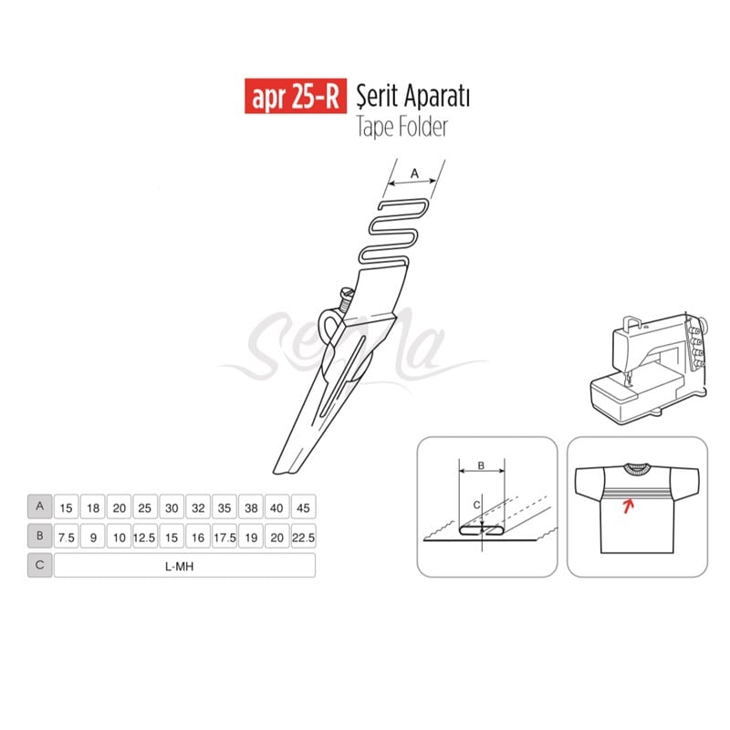 Şerit Apara 60x30mm / APR 25-R görseli 1