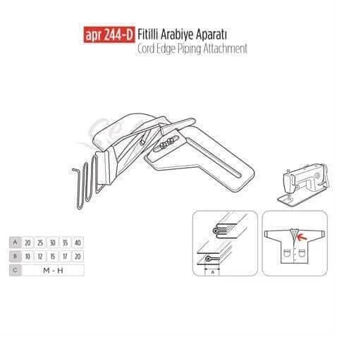 Fitilli Arabiye Apara 20x10mm / APR 244-D görseli 3
