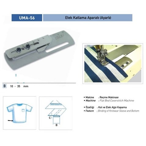 Etek Katlama Aparatı Ayarlı / UMA-56 görseli 2