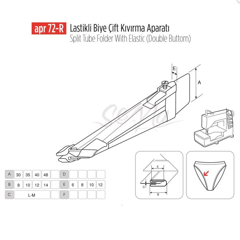 Lastikli Biye Çift Kıvırma Aparat 28-7mm/APR 72R görseli 1