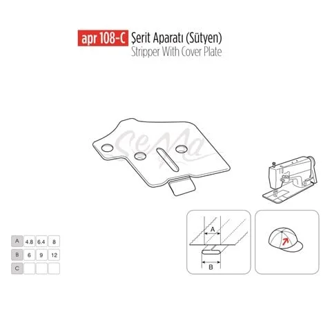 Sütyen Şerit Aparatı 25X12 / APR 108-C görseli 2