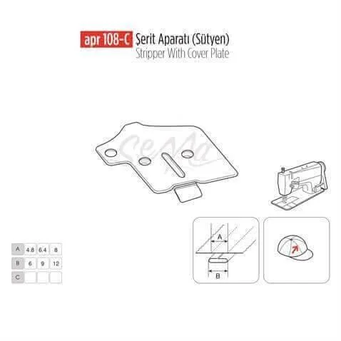 Sütyen Şerit Aparatı 25X12 / APR 108-C görseli 3