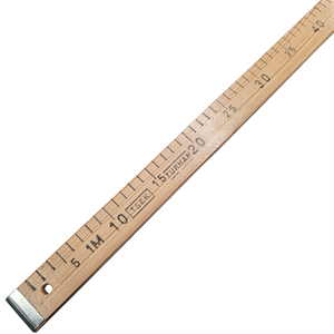 Ahşap Manifatura Cetveli Demirli 1 Metre (100cm) (Ağaç) görseli 2