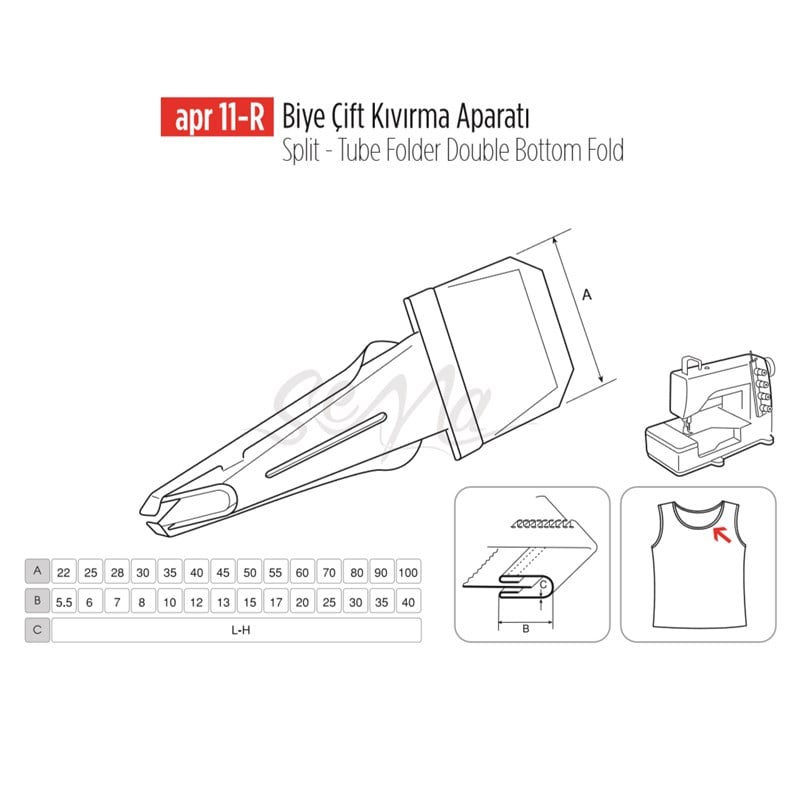 Biye Çift Kıvırma Apara Telli 30x8mm / APR 11-R