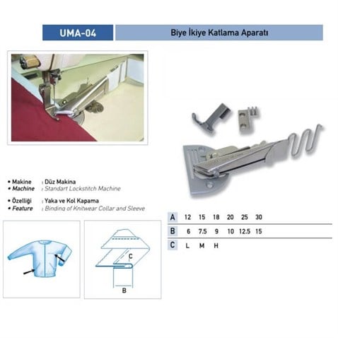 Düz Makine İkiye Katlama Apara 14X7 / UMA-04 görseli 2