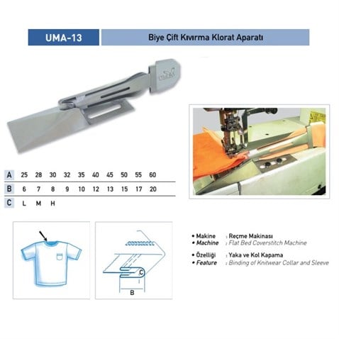 Biye Çift Kıvırma Klorat (Etek) Apara 25x7mm / APR 13-R görseli 2