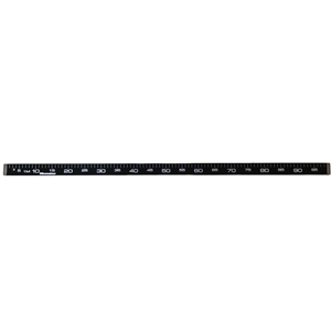 Ahşap Manifatura Cetveli Paslanmaz Demirli 1 Metre (100cm) Siyah (Ağaç) görseli 2