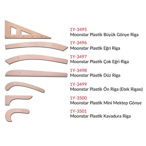 Taba Plastik Riga Cetvel Takım (7 Parça) görseli 3