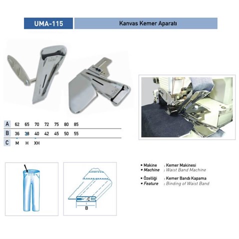 Kanvas Kemer Apara 70X40mm / UMA-115 görseli 3