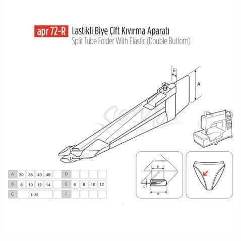 Lastikli Biye Çift Kıvırma Aparat 35-10mm/APR 72R görseli 3