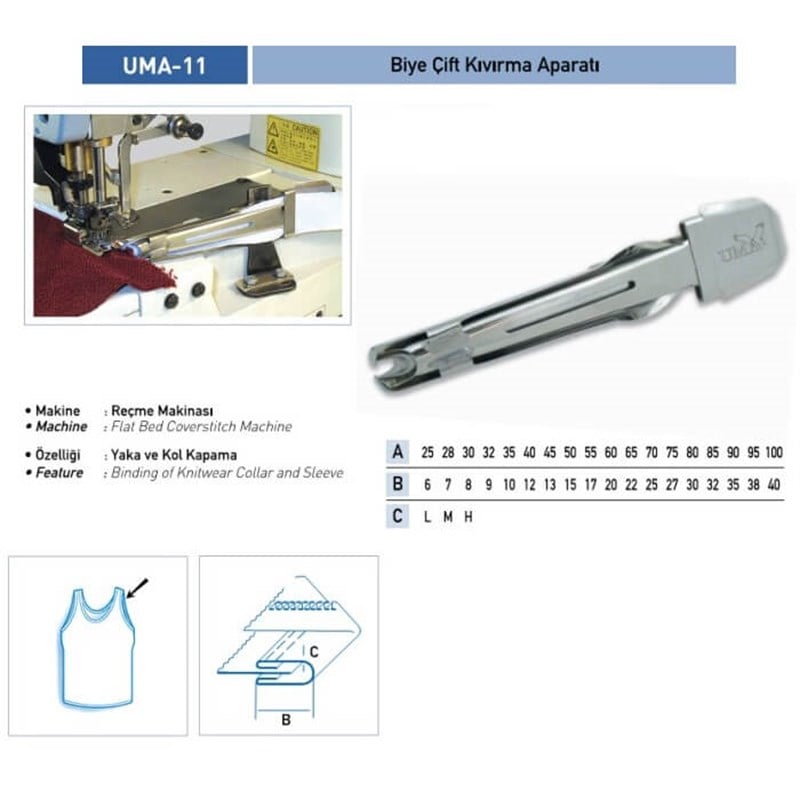 Reçme Bant Çift Kıvırma Apara 30x8mm / UMA-11