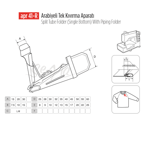 Arabiye Tek Kıvırma Apara 25x12mm / APR 41-R görseli 2