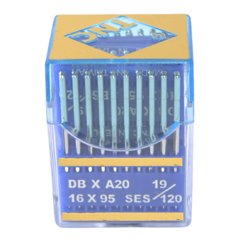 Düz Makine İnce Dip Yanmaz Dikiş İğnesi / DBXA20 (DBX1) SES PVD 19/120 100ADET görseli 3