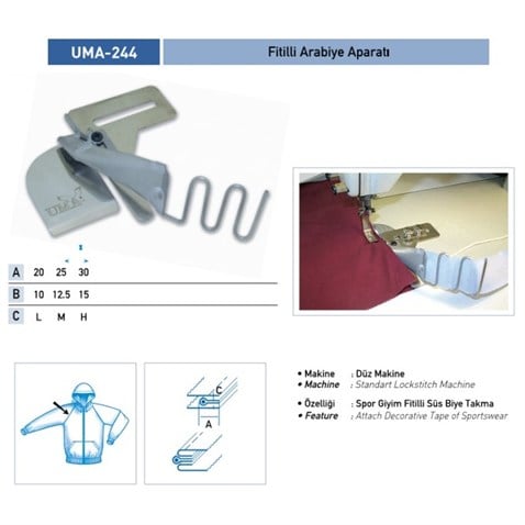 Düz Makine İkiye Katlama Apara 25X25 / UMA-244 görseli 2