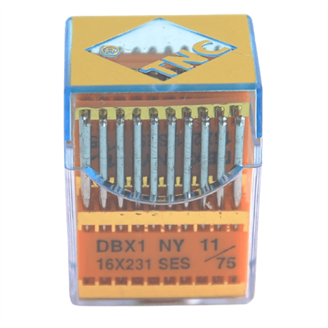 Düz Makine İnce Dip Yanmaz Dikiş İğnesi / DBX1 SES PVD 11/75 100ADET görseli 2