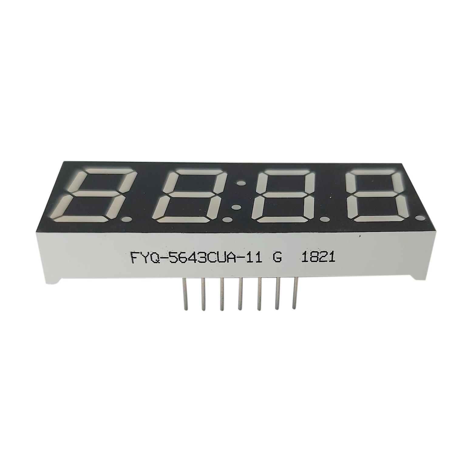Ekran - FYQ-5643CUA-11 4 haneli 0.56 inç Amber DIP LED 7 segmentli dijital